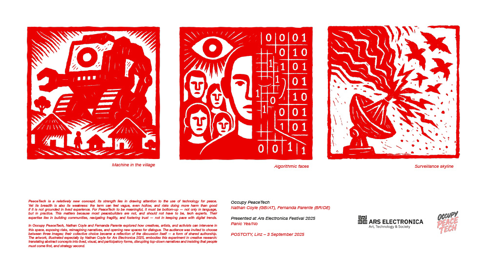 Fernanda Parente and Nathan Coyle speaking at Ars Electronica Festival 2025